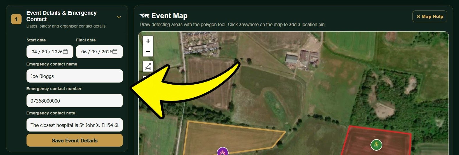 Event and emergency information