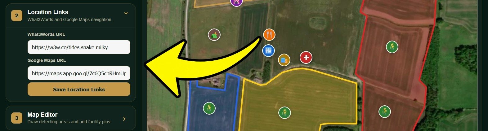 What3Words and Google Maps links