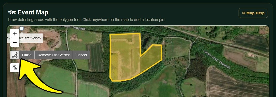 Drawing detecting boundaries